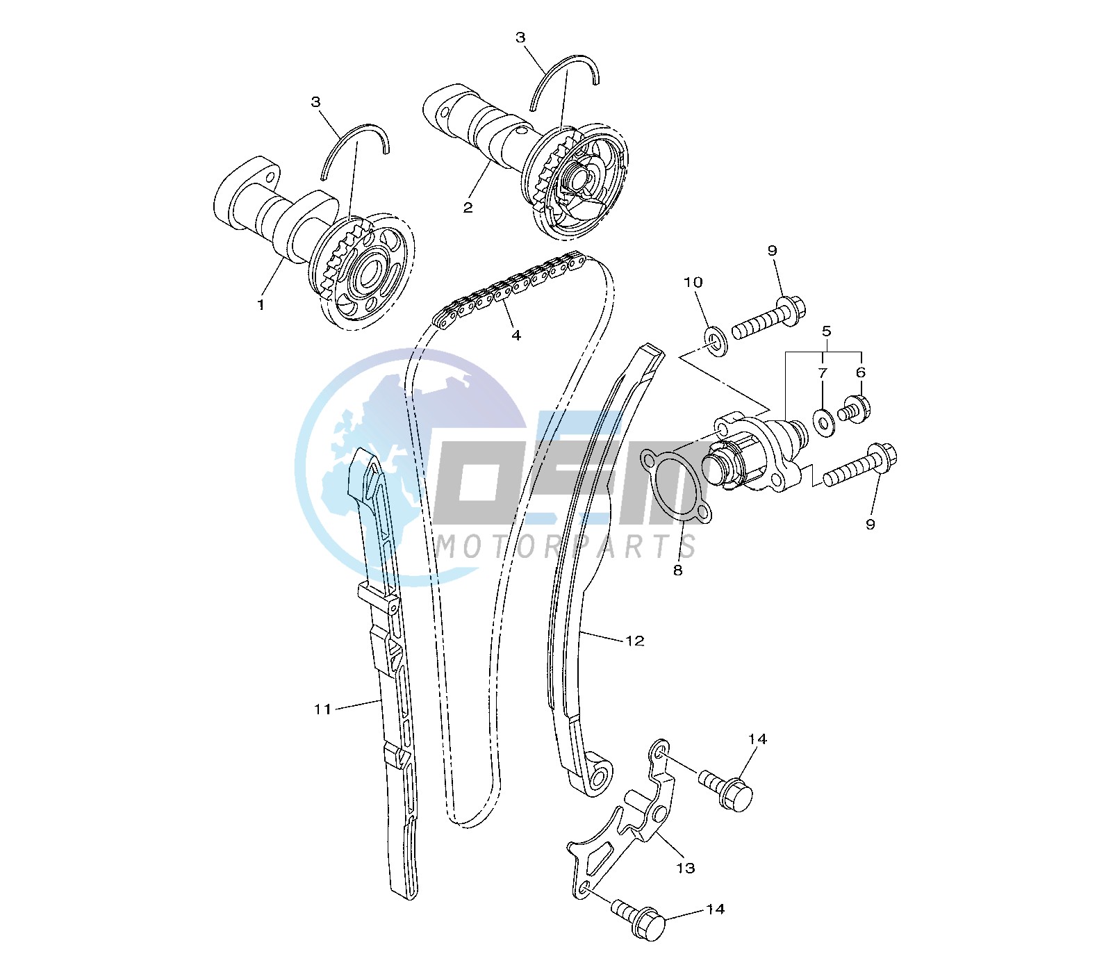 CAMSHAFT AND TIMING CHAIN