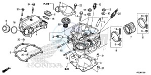 TRX420FA2E TRX420 Europe Direct - (ED) drawing CYLINDER HEAD