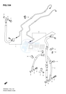 SV650S (E2) drawing FRONT BRAKE HOSE (SV650SAL1 E24)