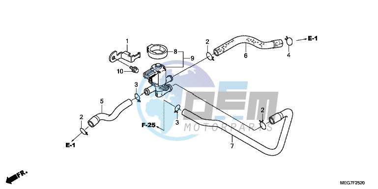 AIR INJECTION CONTROL VALVE (VT750C2B/ C2S/ CS/ C/ CA)