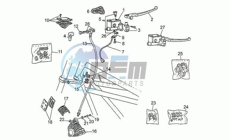 Rh front brake system