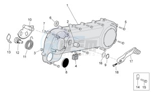 Scarabeo 50 2t e2 (eng. piaggio) drawing Transmission cover