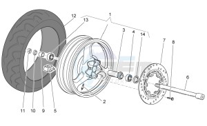 Breva IE 750 drawing Rear wheel