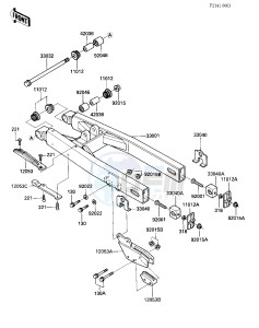 KX 500 A [KX500] (A2) [KX500] drawing SWING ARM -- 84 A2- -