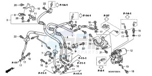 VFR800A9 France - (F / ABS CMF MME) drawing FRONT BRAKE HOSE (VFR800A)