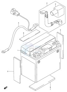 DR-Z250 (E24) drawing BATTERY