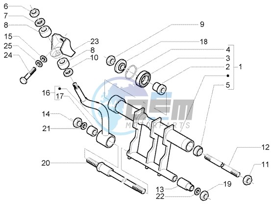 Swinging arm