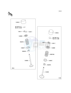 ZX 1000 E [NINJA ZX-10R] (E8F-E9FA) 0E9F drawing VALVE-- S- -