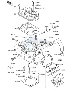 KXT 250 B [TECATE] (B2) [TECATE] drawing CYLINDER HEAD_CYLINDER_REED