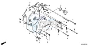 VT750CA9 Europe Direct - (ED / MME) drawing LEFT CRANKCASE COVER