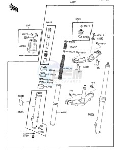 KXT 250 A [TECATE] (A2) [TECATE] drawing FRONT FORK -- 85 A2- -