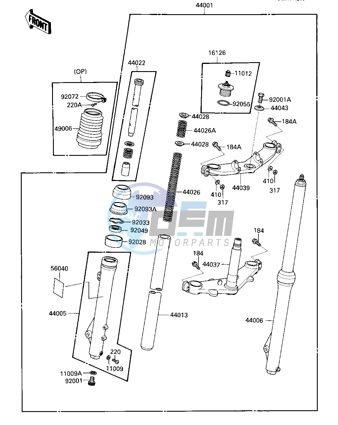 FRONT FORK -- 85 A2- -