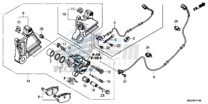 CB1100 UK - (E) drawing REAR BRAKE CALIPER (CB1100CA/CAD/TA/TAD)