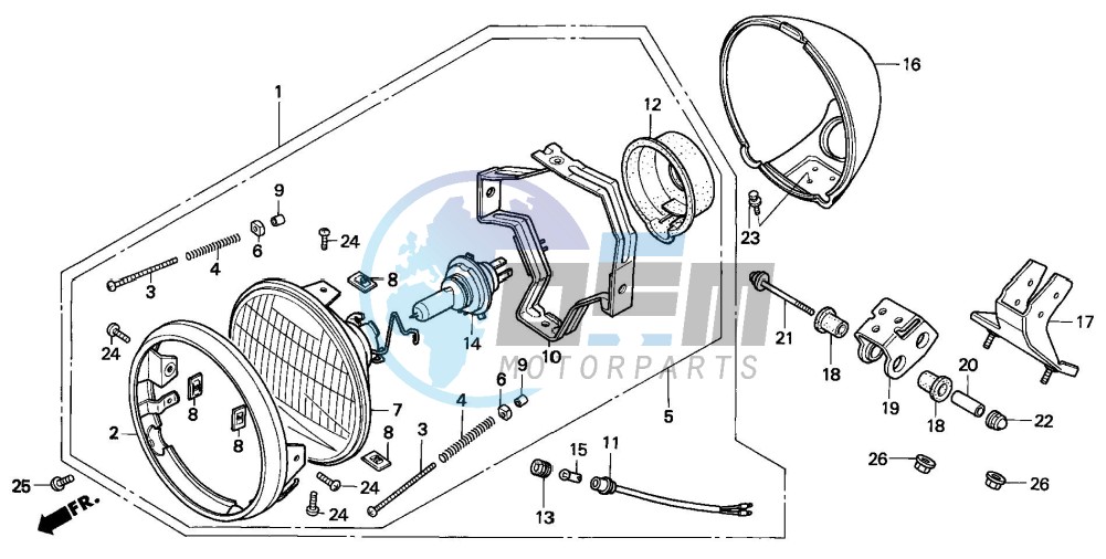 HEADLIGHT (VT1100CS/CT)