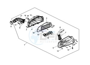 GTS 300 EFI drawing AIRCLEANER ASSY