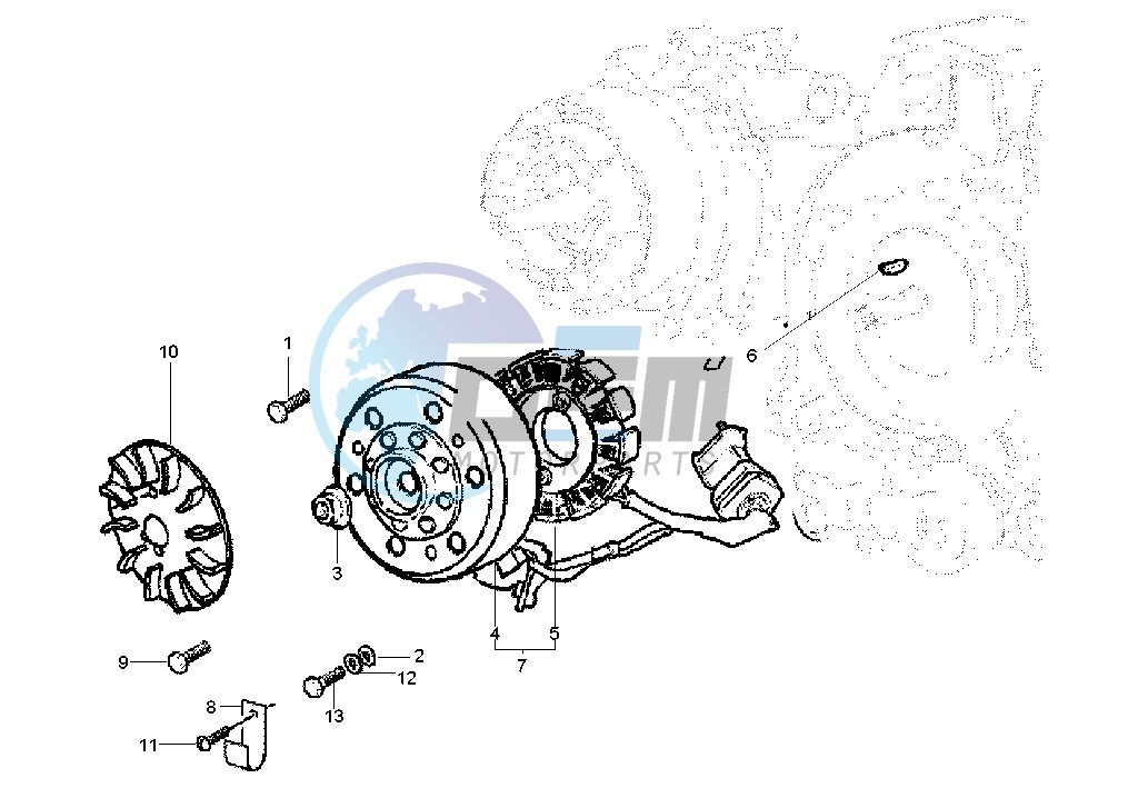 Flywheel magneto