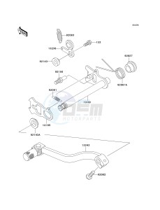 KX 100 A [KX100 MONSTER ENERGY] (A6F - A9FA) D8F drawing GEAR CHANGE MECHANISM