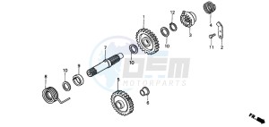 CR500R drawing KICK STARTER SPINDLE