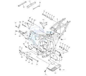 YZ F 250 drawing FRAME