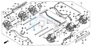 GL1500C VALKYRIE drawing CARBURETOR ASSY.