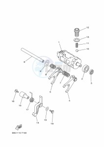 YFM450FWB KODIAK 450 (BHS1) drawing SHIFT CAM & FORK