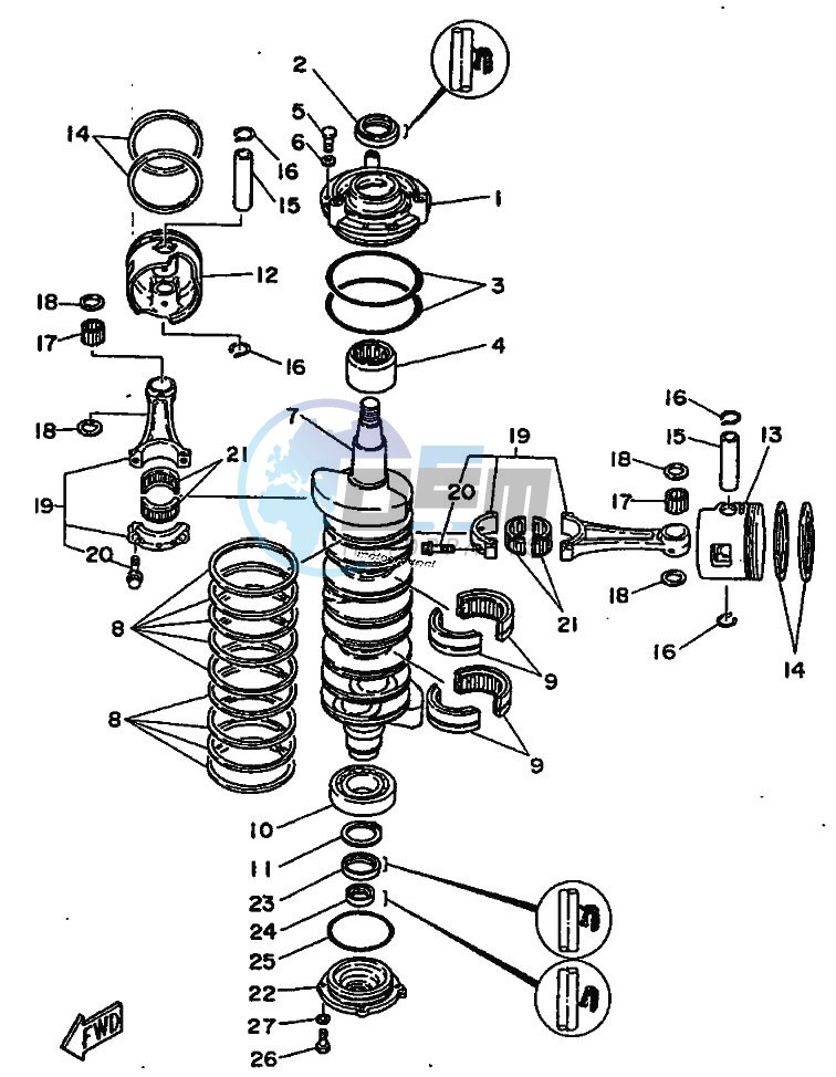 CRANKSHAFT--PISTON