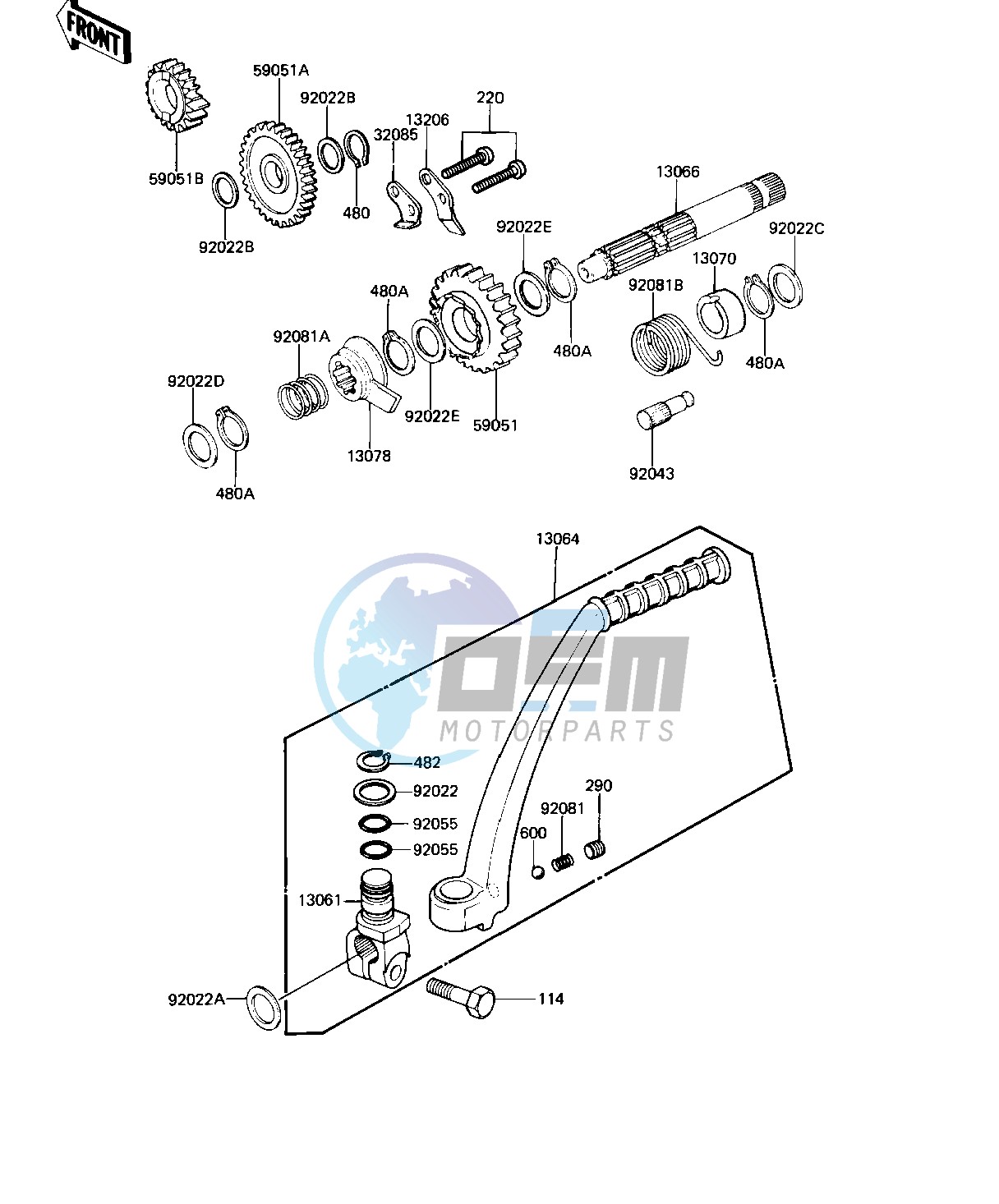 KICKSTARTER MECHANISM -- 82-83 A9_A10- -