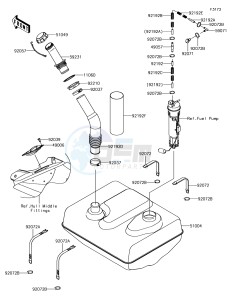 JET SKI ULTRA LX JT1500KHF EU drawing Fuel Tank