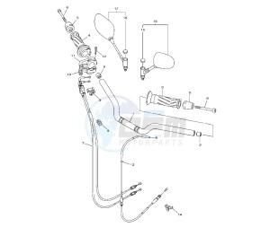 FZ8-NA 800 drawing STEERING HANDLE AND CABLE