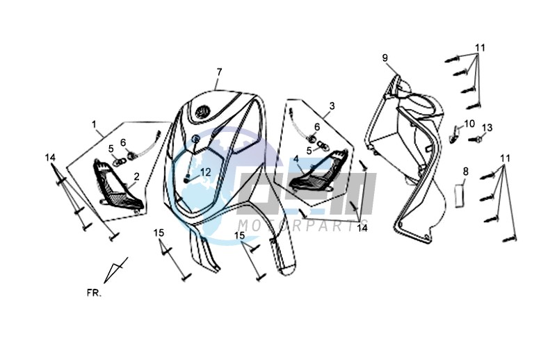 FR PLATE / INDICATORS / INNER LEG SHIELD