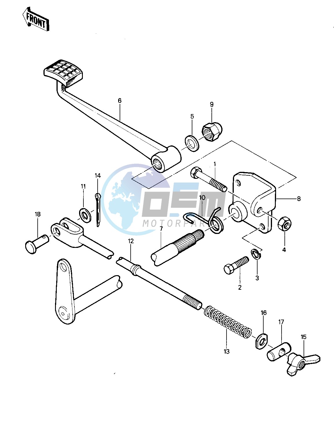 BRAKE PEDAL -- 81-82 KLT200-A1_A2_A3- -