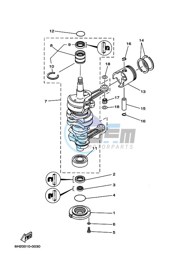 CRANKSHAFT--PISTON