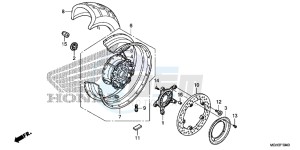 VFR1200XD CrossTourer - VFR1200X Dual Clutch 2ED - (2ED) drawing REAR WHEEL