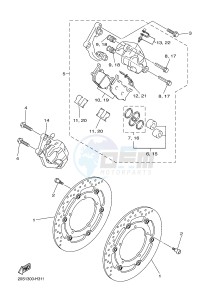 XJ6N 600 XJ6-N (NAKED) (20SJ) drawing FRONT BRAKE CALIPER