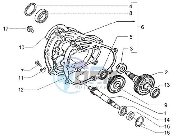 Rear wheel shaft