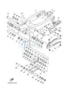 YZ250 (1SSM 1SSN 1SSP 1SSR 1SSR) drawing REAR ARM