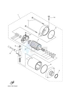 YXR700F YXR7FD RHINO 700 (1RBE 1RBF 1RBG 1RBH) drawing STARTING MOTOR