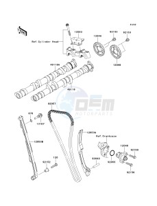 ZX 1000 D [NINJA ZX-10R] (D6F-D7FA) D6F drawing CAMSHAFT-- S- -_TENSIONER