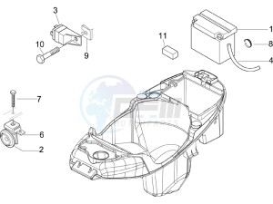 Liberty 50 2t drawing Remote control switches - Battery - Horn