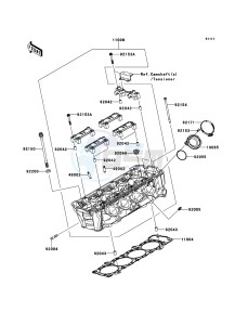 Z1000_ABS ZR1000ECFA FR XX (EU ME A(FRICA) drawing Cylinder Head