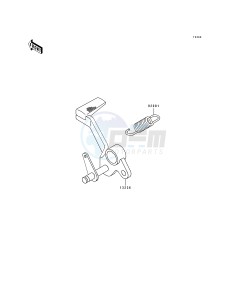 ZX 1100 F [GPZ 1100 ABS] (F1) [GPZ 1100 ABS] drawing BRAKE PEDAL_TORQUE LINK