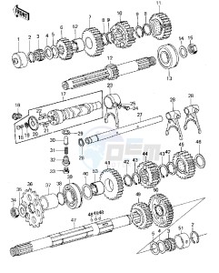 KZ 1000 A [KZ1000] (A1-A2A) [KZ1000] drawing TRANSMISSION_CHANGE DRUM -- 77-78 A1_A2_A2A- -