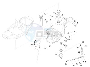 Liberty 125 4t Delivery e3 Single drawing Fuel Tank