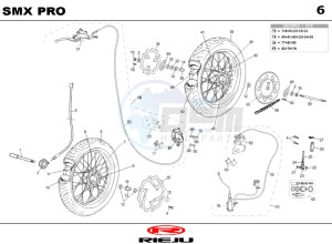 SMX-50-PRO-ORANGE drawing WHEEL - BRAKES