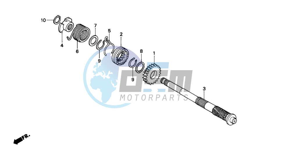 KICK STARTER SPINDLE