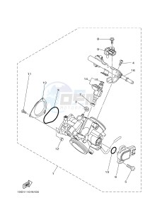 YXM700ES YXM70VPSF VIKING (1XPX) drawing THROTTLE BODY ASSY 1