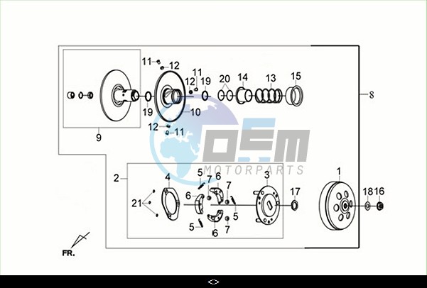 DRIVEN PULLEY ASSY