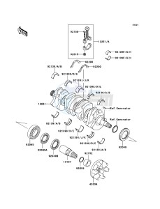 JET SKI STX-15F JT1500-A2 FR drawing Crankshaft