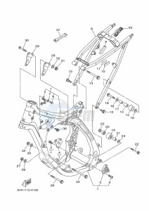 YZ125 (B4X6) drawing FRAME