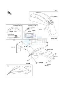 KLX 110 A (KLX110 MONSTER ENERGY) (A6F-A9FA) A9F drawing FENDERS